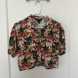 cropped Hawaiian shirt